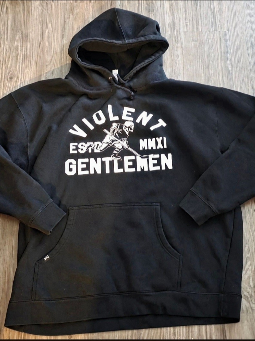 Mens Guys Violent Gentlemen Hoodie Hooded Pullover Sweater Sz 4X 4XL